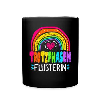 Erzieherin Lustig Kindergärtnerin - Tasse einfarbig - Schwarz - Vorne