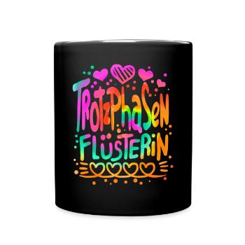 Erzieherin Lustig Kindergärtnerin - Tasse einfarbig - Schwarz - Vorne