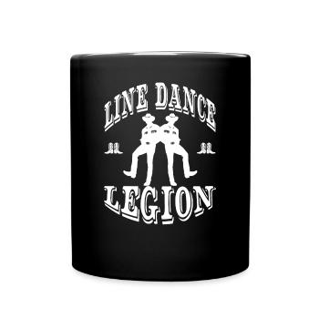 Line Dance Legion Linedancing Club Shirt - Tasse einfarbig - Schwarz - Vorne