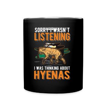 Hyäne Erdwolf Hyena - Tasse einfarbig - Schwarz - Vorne