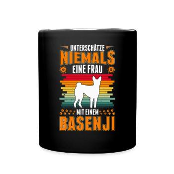 Basenji Frau Kongoterrier Besitzerin - Tasse einfarbig - Schwarz - Vorne