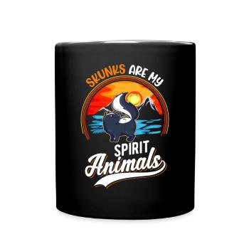 Les mouffettes sont mes animaux spirituels Les mouffettes - Mug uni - noir - Devant