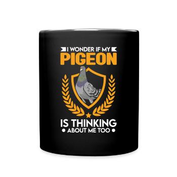 Pigeon Pigeon Fancier City Pigeon - Full Colour Mug - black - Front