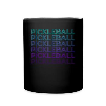 Pickleball Player Coach Team Coach Retro - Full Colour Mug - black - Front