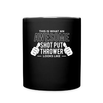 Voici à quoi ressemble un lanceur de lancer de poids génial - Mug uni - noir - Devant
