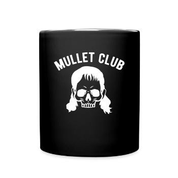 Mullet Club Shirt Geschenk Vokuhila - Tasse einfarbig - Schwarz - Vorne