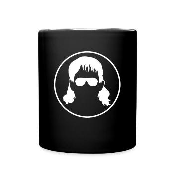 Vokuhila Shirt Geschenk - Tasse einfarbig - Schwarz - Vorne