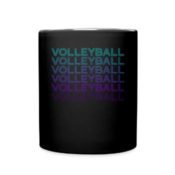 Volleyball player Team manager Coach Retr - Full Colour Mug - black - Front