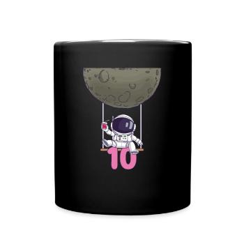 10. Geburtstag Astronaut 10 Jahre Weltraumgalaxie - Tasse einfarbig - Schwarz - Vorne