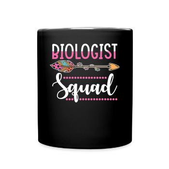 Biologin Biologie Frauen Gruppe - Tasse einfarbig - Schwarz - Vorne
