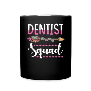 Zahnärtzin Gruppe - Tasse einfarbig - Schwarz - Vorne