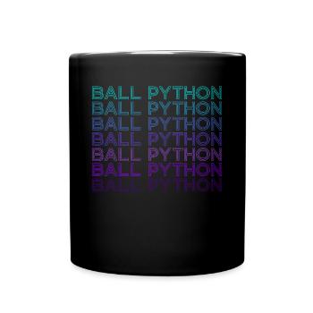 Ball Python Snake Retro - Full Colour Mug - black - Front