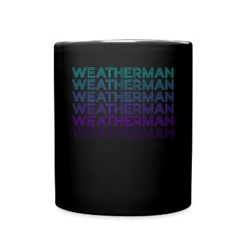 Wetterfrosch Meteorologie Meteorologe Retro - Tasse einfarbig - Schwarz - Vorne