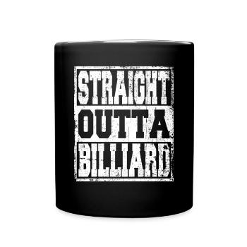 Billiard Spruch lustig - Tasse einfarbig - Schwarz - Vorne