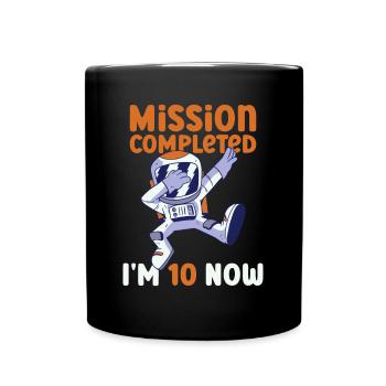 10th birthday astronaut 10 years - Full Colour Mug - black - Front