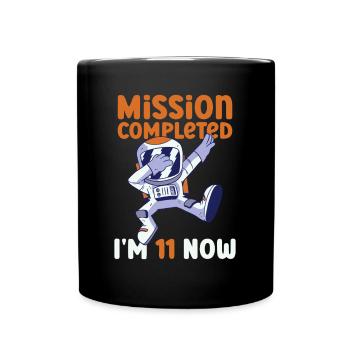 11th birthday astronaut 11 years - Full Colour Mug - black - Front