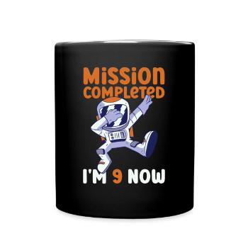 9th birthday astronaut 9 years - Full Colour Mug - black - Front
