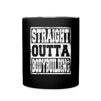 Bodybuilding saying funny - Full Colour Mug - black - Front