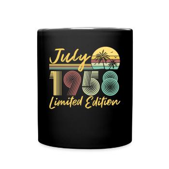 Juillet 1958 Cadeau d’anniversaire en édition limitée - Mug uni - noir - Devant