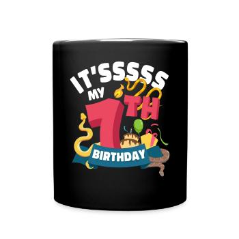 Snake Serpent It'Ssss My 7Th - Tasse einfarbig - Schwarz - Vorne