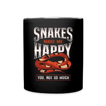 Snake Serpent Vintage Snakes Make - Tasse einfarbig - Schwarz - Vorne