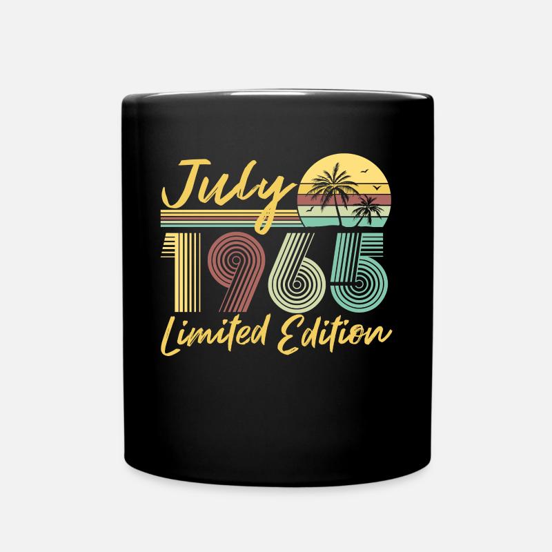 Juli 1965 Limited Edition Geburtstag Geschenk - Tasse einfarbig - Schwarz