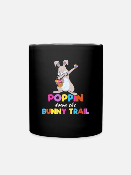 Poppin Down The Rabbit Trail Dabbing Rabbit - Tasse einfarbig - Schwarz