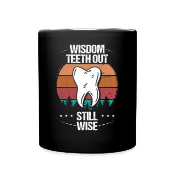 Vintage Wisdom Teeth Removal Surgery Funny Sarcasm - Full Colour Mug - black - Front