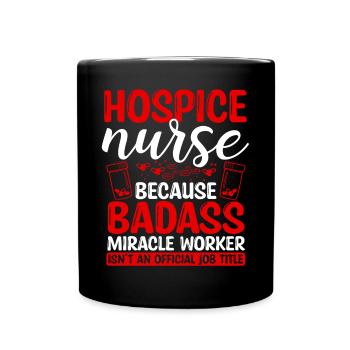 Infirmière en soins palliatifs Faiseur de miracles Soins infirmiers Essentiels - Mug uni - noir - Devant