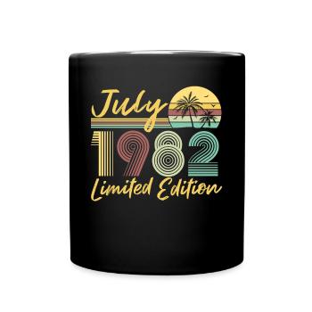 Juillet 1982 Cadeau d’anniversaire en édition limitée - Mug uni - noir - Devant