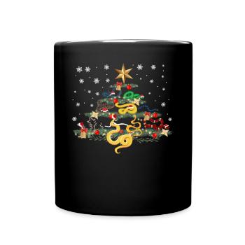 Snake Serpent Christmas Tree - Tasse einfarbig - Schwarz - Vorne
