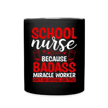 School Nurse Miracle Worker Nursing Essentials - Tasse einfarbig - Schwarz - Vorne