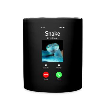 Snake Serpent Phone Display Snake - Full Colour Mug - black - Front