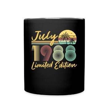 Juillet 1988 Cadeau d’anniversaire en édition limitée - Mug uni - noir - Devant