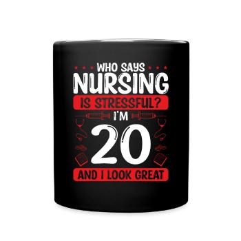 20 Birthday Nurses 20 Years Old Nurse for Work - Tasse einfarbig - Schwarz - Vorne