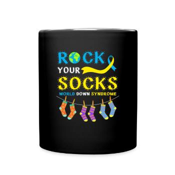 Rock Your Socks World Down Syndrome - Mug uni - noir - Devant