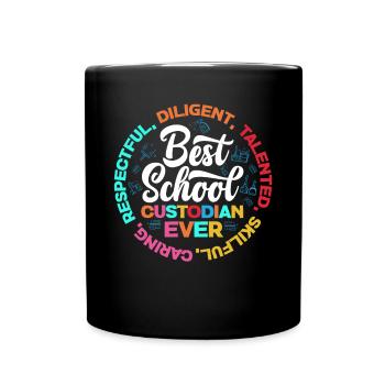 School Custodian Janitor Best School Custodian - Full Colour Mug - black - Front