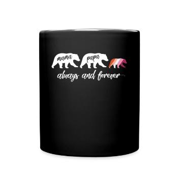 Lesbische Mama Bär - LGBTQ Lesbisches - Tasse einfarbig - Schwarz - Vorne