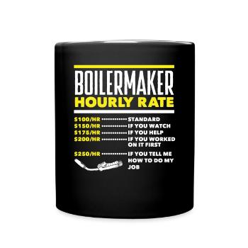 Chaudronnier Taux horaire Drôle - Mug uni - noir - Devant