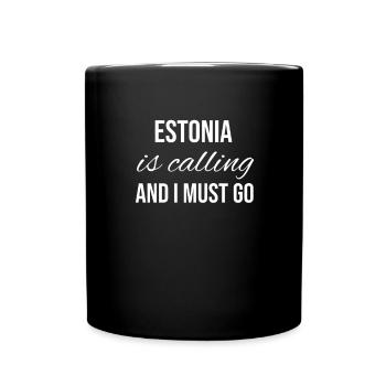 Estonie - Mug uni - noir - Devant