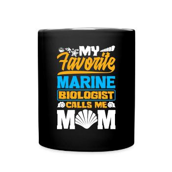 Marine Biology Science My Favorite Marine - Tasse einfarbig - Schwarz - Vorne