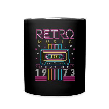 Best Of 1973 Retro Cassette Vintage Anniversaire - Mug uni - noir - Devant