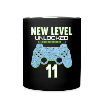11 Years old 11 birthday outfit Gamer Gaming - Full Colour Mug - black - Front