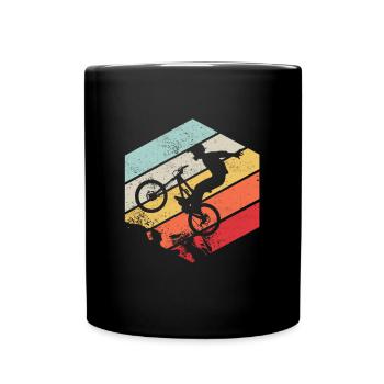 Descente VTT Nature Montagnes Retro Wave Vintage - Mug uni - noir - Devant