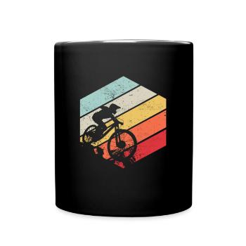 Descente VTT Nature Montagnes Retro Wave Vintage - Mug uni - noir - Devant