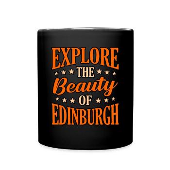 Discover Edinburgh Gift - Full Colour Mug - black - Front