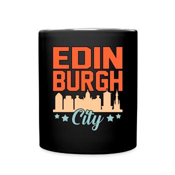 Edinburgh City Castle Geschenk - Tasse einfarbig - Schwarz - Vorne