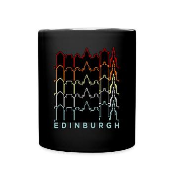 Schottland Edinburgh Castle Geschenk - Tasse einfarbig - Schwarz - Vorne