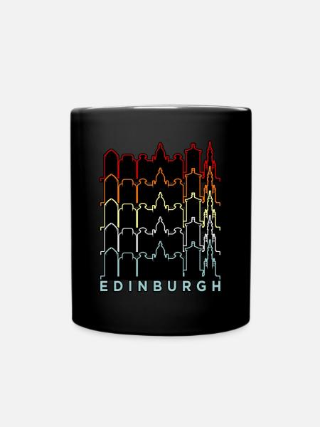 Scotland Edinburgh Castle Gift - Full Colour Mug - black