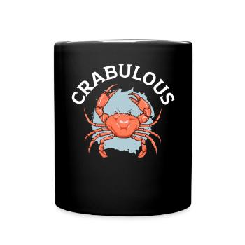 Krabbenkrabben-Krabbenflüsterer Meeresfrüchte-Liebhaber - Tasse einfarbig - Schwarz - Vorne